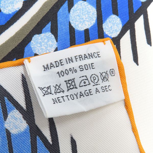 Hermes Scarf Carre 90 Silk Orange Blue and Multicolor — view 3