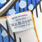 Hermes Scarf Carre 90 Silk Orange Blue and Multicolor — view 3