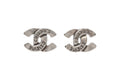 Chanel CC Logo Earrings 99 Silver