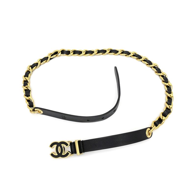 Chanel Chain Belt Black Gdhardware Aaa436 Coco Mark 70 28 — view 3