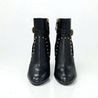 Louis Vuitton Silhouette Line Monogram Boots Short Shoes Leather Black — view 3