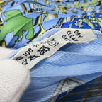 Hermes Scarf Pleated Carre 90 Indian Hunting Chasse en INDE Silk Blue Multicolor — view 6