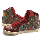 Gucci Shoes Sneakers High Cut Women Leather Beige GG Tian — view 3