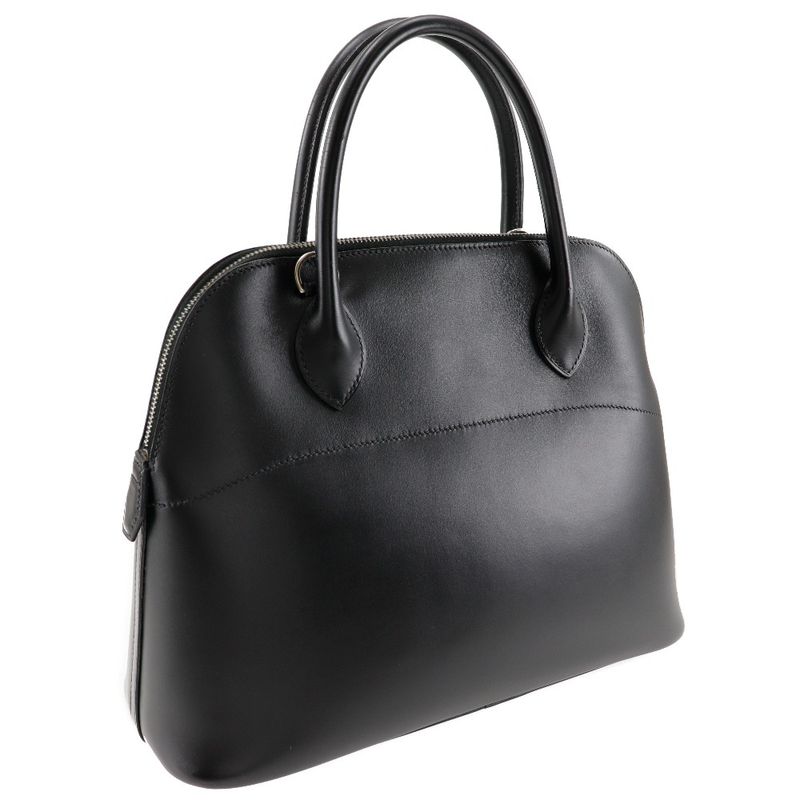 Hermes Bolide 31 Box Calf Black Silver Hardware D Handbag — view 3