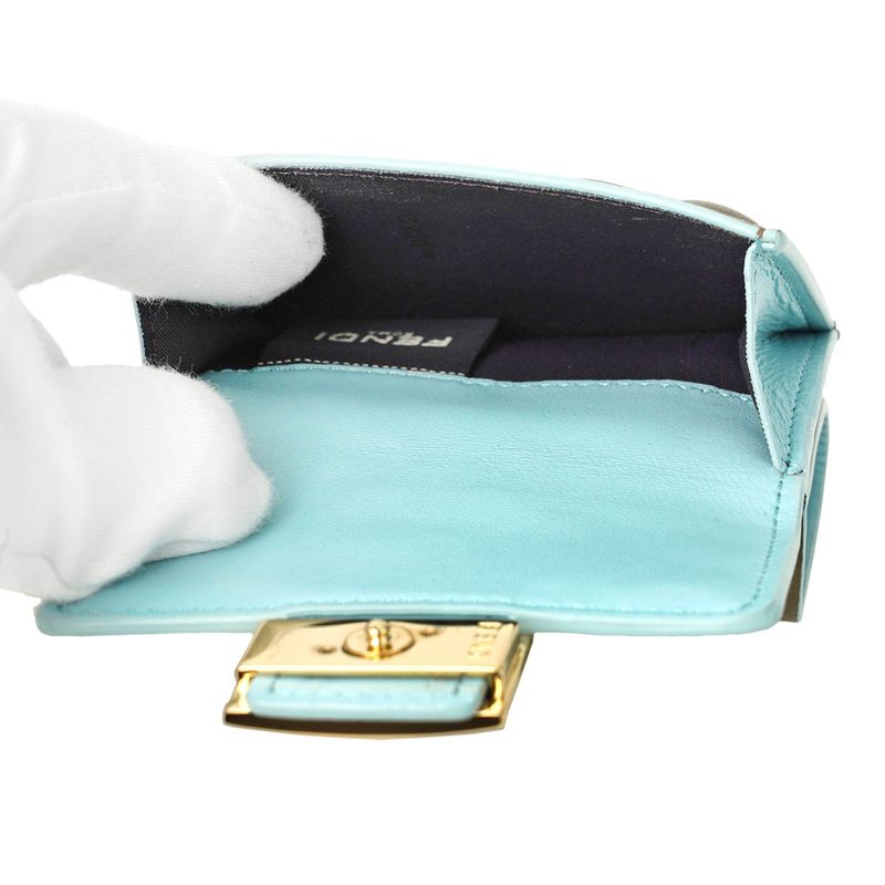 Fendi Trifold Wallet Baguette Green — view 7