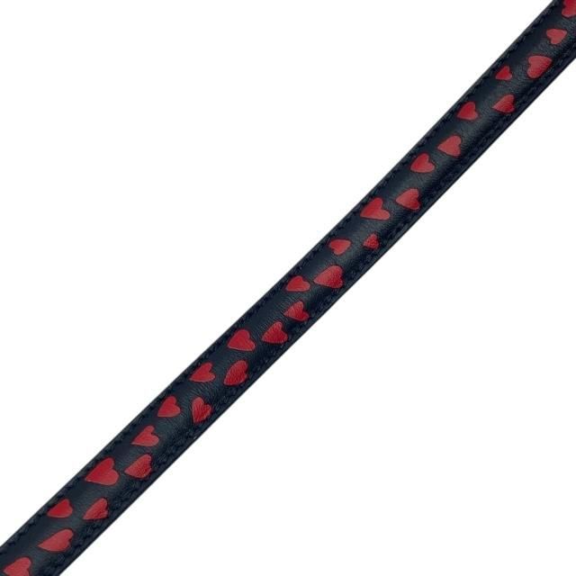 Christian Dior I Love Paris Belt Slim Small Heart Pattern Logo Total Leather — view 7