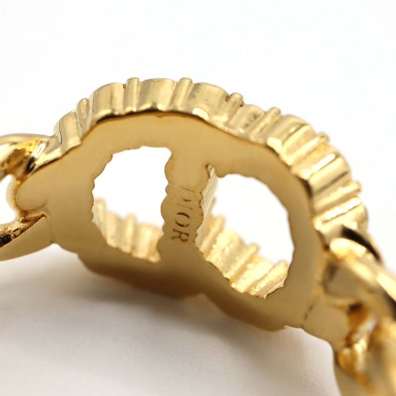 Christian Dior Ring Clair D Lune Rhinestone Gold Color M 12.5 — view 4