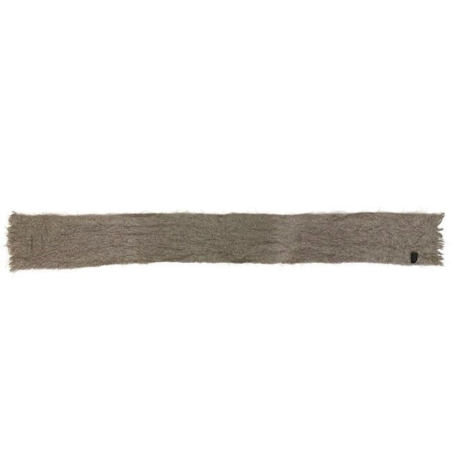 Loewe Scarf Gray Mohair Wool Leather — view 3