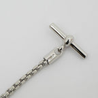 Hermes Meri Melo Necklace Buffalo Horn Metal Silver H Cube — view 4