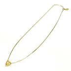 Christian Dior GP Rhinestone Logo Heart Necklace Gold — view 4