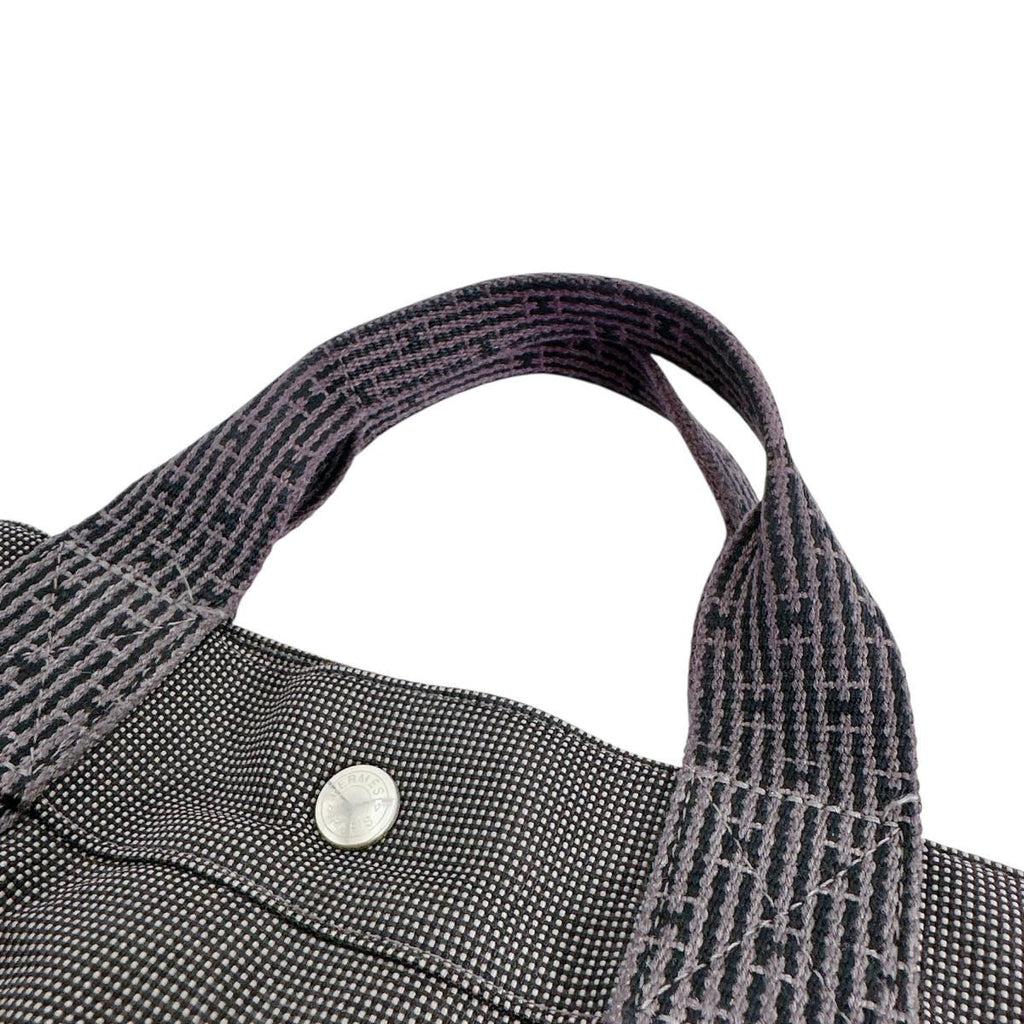 Hermes Canvas Handbag Her Line MM Tote Bag Gray — view 9