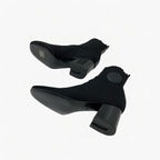 Hermes Volver Boots Short Shoes Fabric Leather Black Sock — view 6