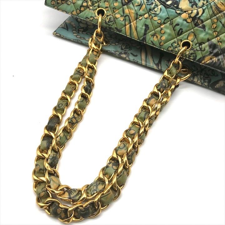 Chanel Big CC Logo Quilted Vintage Chain Hand Tote — view 6