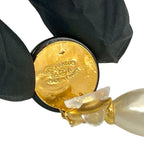 Chanel Vintage Coco Mark Motif Faux Pearl Earrings Accessories 95A — view 3