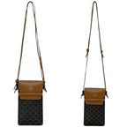 Celine Shoulder Bag Fon Black Brown Triomphe — view 2