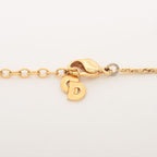 Christian Dior CD Logo Necklace GP With Rhinestones — view 4