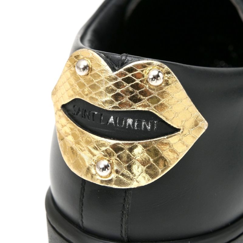 Saint Laurent Paris Sneakers Size 37 low Cut Rip Patch Leather Shoes — view 8