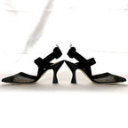 Fendi Mesh Suring Back Shoes High Heel Black — view 6