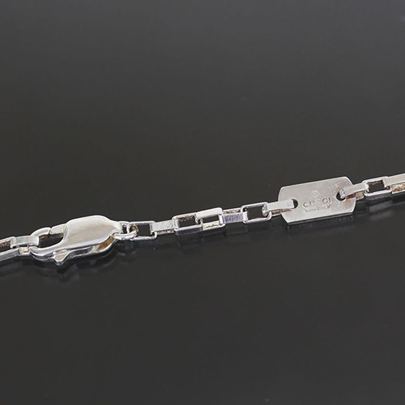 Gucci G Logo Necklace 49 cm Silver 925 E1034 — view 5