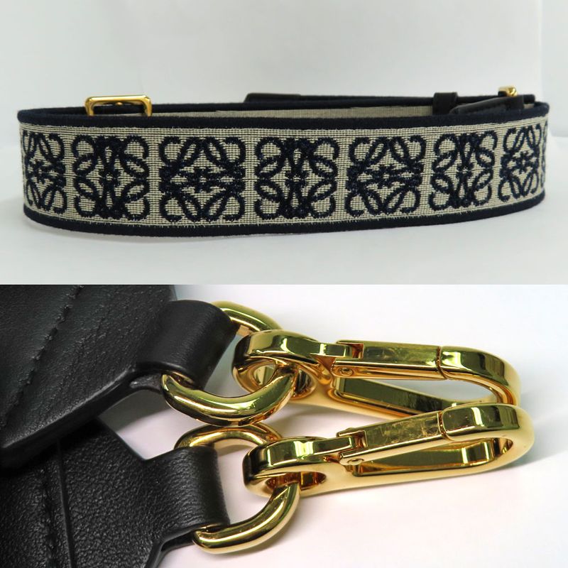 Loewe Anagram Shoulder Strap C073 T87 X01 Navy Black Gdhardware Bag — view 8