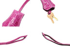 Hermes Clochette Cadena Key Set Fuchsia Porosus Gold — view 5