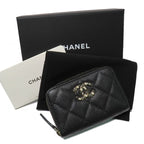 Chanel Quilted Bijoux-zip Coin Case Black Gold Hardware Ap3607 — view 9