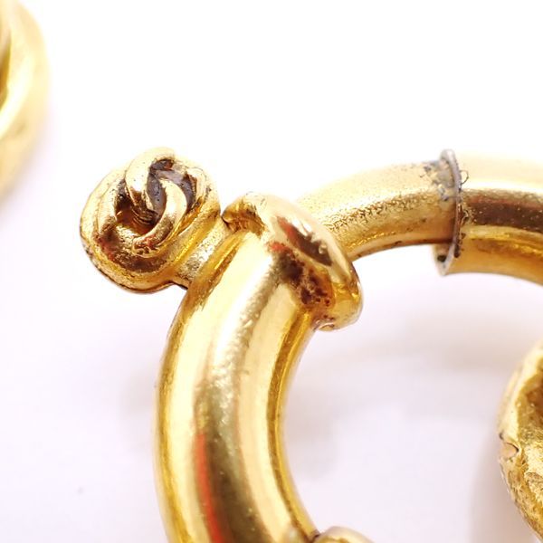 Chanel Necklace 94 A Triple Coco Mark Large Long Chain Vintage — view 9