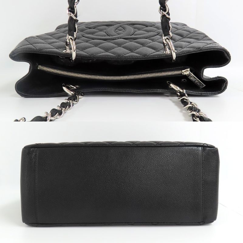 Chanel Grand Shopping Tote GST Shoulder Bag Black Caviar Leather 11 th — view 4