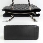 Chanel Grand Shopping Tote GST Shoulder Bag Black Caviar Leather 11 th — view 4
