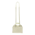 Chanel Quilted Leather Click Label Shoulder Bag White — view 5