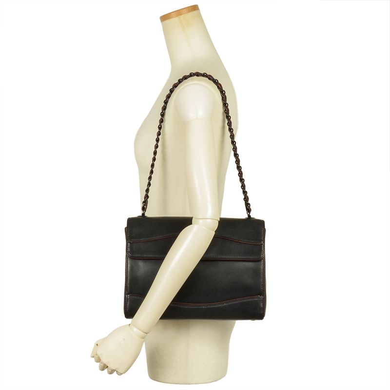 Chanel Chain Shoulder Bag Lambskin Black 7 Figures 6 Units — view 7