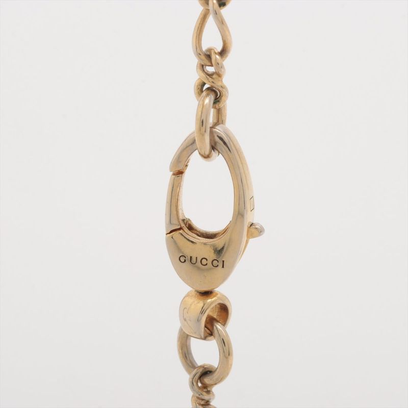 Gucci Michele Lion Head Necklace With GP And Rhinestones — view 4