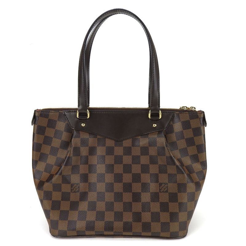 Louis Vuitton Tote Bag Westminster PM Damier Canvas Brown Gold Hardware — view 3