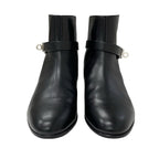Hermes Neo Boots Short Shoes Leather Black Silver Kelly Hardware — view 2