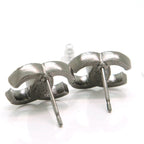 Chanel Coco Mark Earrings F19 V Rhinestone Metal Gunmetal Box — view 6