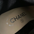 Chanel Boots Short Shoes Suede Black Gray Coco Mark Quilted — view 7