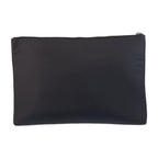 Prada Tessuto Triangle Logo Plate Black Silver Hardware Nylon Clutch Bag Second — view 2