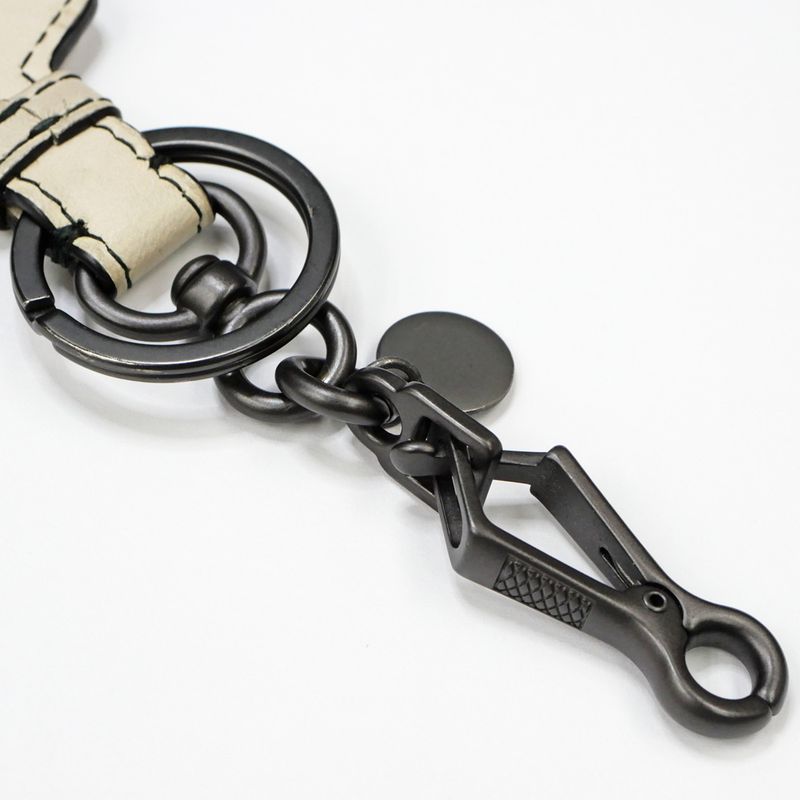 Bottega Veneta Key With Hook Ring Ivory Leather Holder Accessories — view 6