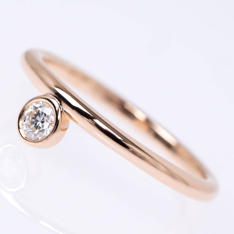 Hermes Link-de Diamond Ring No 48 750 PG 18K Pink Gold Jewelry — view 4