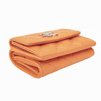 Chanel Petit Portefeuille a Rabat Orange Tri-Fold Wallet — view 4