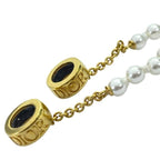 Christian Dior Airpods Holder Necklace Chain Logo Faux Pearl GP — view 4