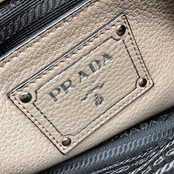 Prada Leather 2-Way Bag Gray — view 8