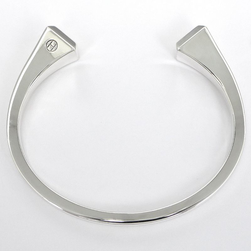 Hermes Bracelet Bangle Cour De Forge LG AG 925 SV Silver Jewelry — view 7