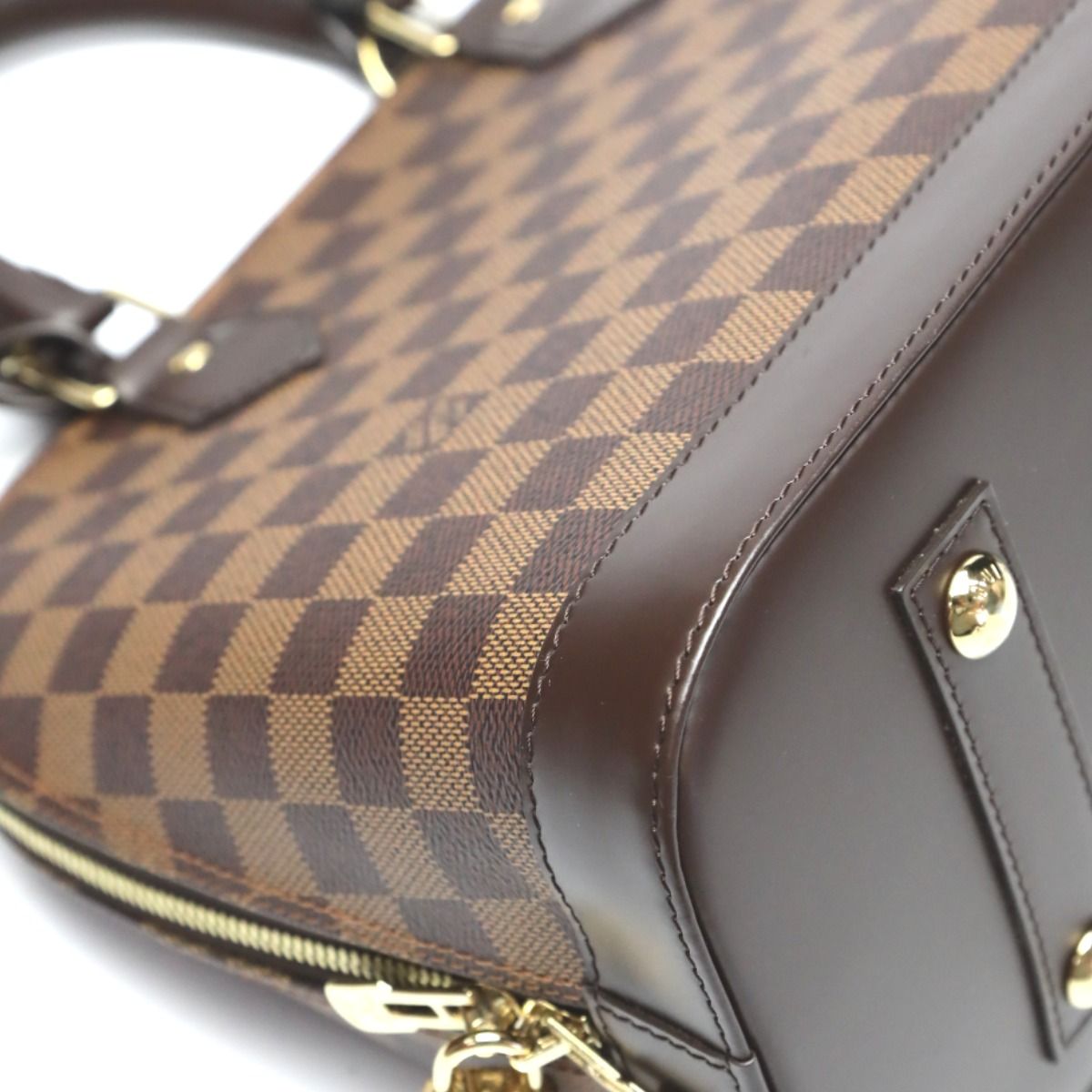 Louis Vuitton Damier 2-Way Alma PM Handbag Brown — view 7