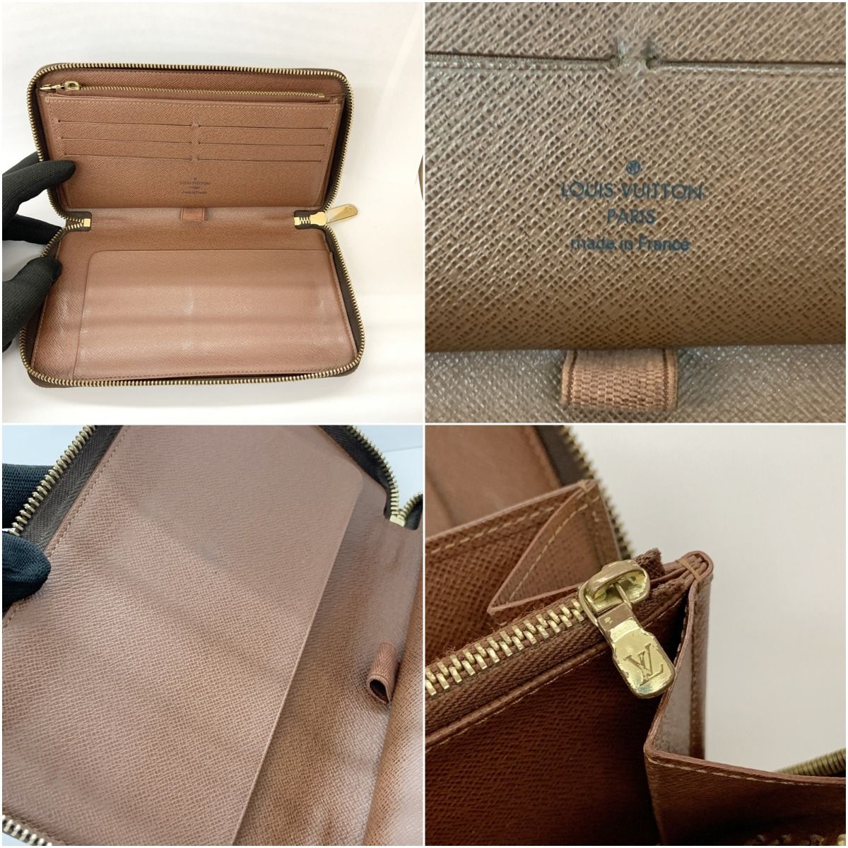 Louis Vuitton Monogram Zippy Organizer Round Zipper Long Wallet Brown — view 6