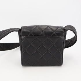 Chanel Quilted Shoulder Bag Leather Black — view 6
