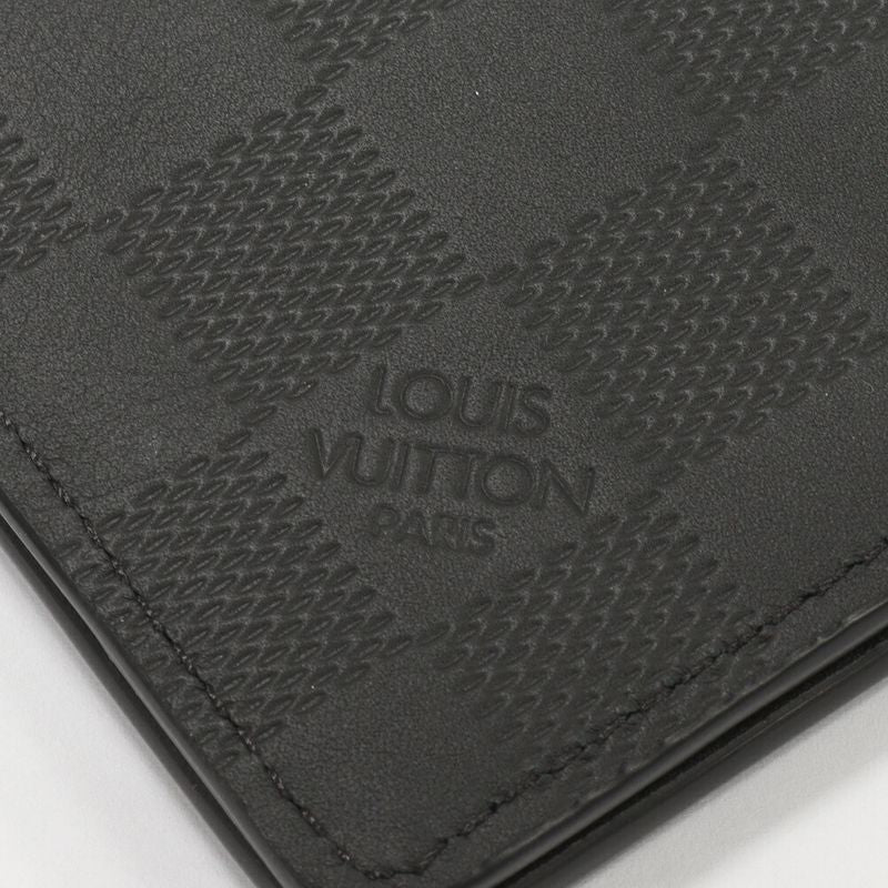 Louis Vuitton Bifold Card Case Pass Damier Infini Onyx Organizer De Poche — view 7