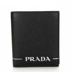 Prada Card Case 2 Mo004 Leather Black Nero Simple Logo Men — view 9