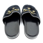 Gucci Sandals Horsebit Bi-bk Black Size 35 Embroidery — view 6