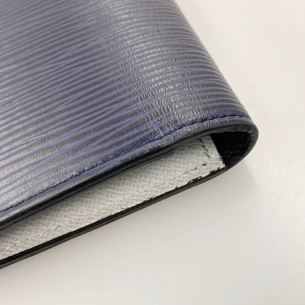Louis Vuitton Epi Portefeuille Brother Bifold Long Wallet Navy — view 4
